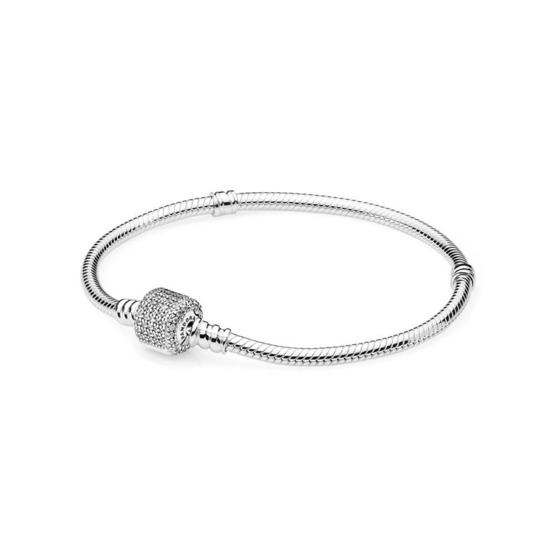 Bracciale componibile pandora moments con chiusura a pavé - 590723CZ